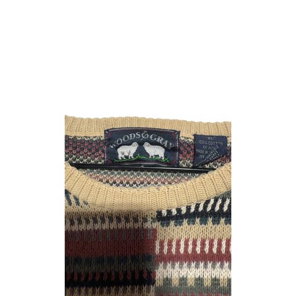 Woods and Gray 100% Cotton Vintage Crew Neck Pullover Size XL - Picture 3 of 8